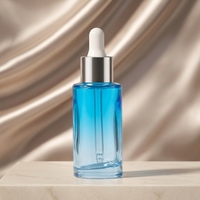 Flacon compte-gouttes d'huile essentielle en verre rond de 30ml pour soins de la peau, emballage cosmétique, flacon compte-gouttes liquide