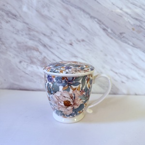 Tazas de café de cerámica con forma de flor, tazas de café con tapa, tazas de té de porcelana New Bone China, tazas de café para beber en casa - Product Image 2