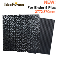 Revêtement Ideaformer PEO+PET 370*377mm Noir Hotbed SANS Base Magnétique 550g Utilisé pour Imprimante 3D Ender5 Plus