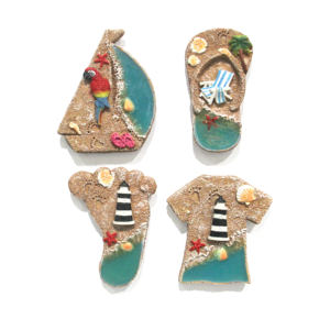 Imán de Resina 3D Personalizado con Diseño de Casa de Playa, Decoración Navideña, Recuerdo de Playa, Decoración de Interiores, Imán de Nevera Personalizado - Product Image 2