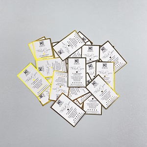 Tarjetas de Regalo Empresariales con Borde Dorado Personalizado, Impresión a Todo Color, Logotipo de Marca Personalizado, Tarjetas de Agradecimiento al por Mayor para Tiendas en Línea - Product Image 3