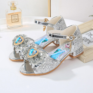 <span class=keywords><strong>Zapatos</strong></span> de Tacón Alto con Lentejuelas Brillantes y Diseño de Boca de Pez para Niñas, Estilo Princesa Elsa, Verano 2026, con Cierre de Hebilla y Suela de Goma - Product Image 2