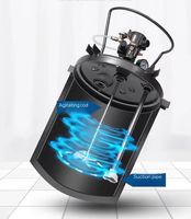 10L réservoir sous pression pneumatique 304 acier inoxydable malaxeur distribution colle adhésif époxy peinture Pot sans agitateur