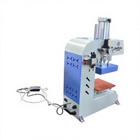 Machine de presse à chaud automatique mini pneumatique à poste unique pour étiquettes de vêtements avec impression par transfert thermique de petite surface