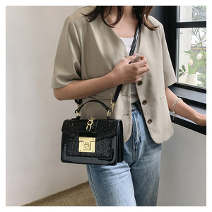 Factory New Multicolor <b>Small</b> Square Bag With Lock Lady <b>Purse</b> Luxury Cute Single Shoulder Crossbody Bag Tanjing - Product Image 3