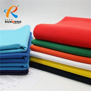 Rundong atacado uniforme de tecidos poly poplin, rolos de sarja malha spandex tecido de algodão puro