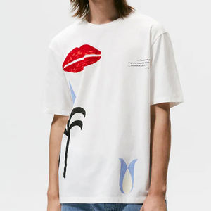 เสื้อยืดผู้ชายโอเวอร์ไซส์ฤดูร้อนออกแบบเองได้แขนสั้นพิมพ์ลายผ้าฝ้ายพิมพ์โลโก้คุณภาพขนาดใหญ่พิเศษ - Product Image 2