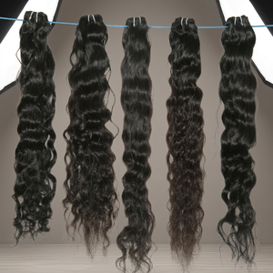 ผมต่อจากผมมนุษย์แท้ทรงหลวมแต่งหนังศีรษะแบบคู่สไตล์อินเดีย - Product Image 1