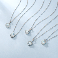 Cadeau de Noël Diamant Bijoux Bling 925 Sterling Silver GRA Certificat Moissanite Diamant Flocon De Neige Collier pour Femme Femme