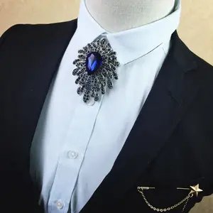 ربطة عنق كريستال عالية الجودة مصنوعة يدويًا مخصصة ربطة عنق من حجر الراين والماس وربطة عنق للرجال