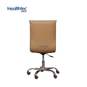 Chaises de tabouret de technicien de pédicure à <span class=keywords><strong>gaz</strong></span> rotatives réglables en cuir PU marron haut de gamme avec roues - Product Image 5