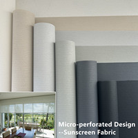 Mikroperforiertes Design 3% Öffnungsgrad PVC-beschichtetes Netz Sonnenschutz Sonnenschutzgewebe Rollogewebe Rolle