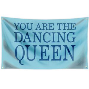 Bandera de poliéster 100D de 3x5 pies con ojales de latón de colores brillantes, diseño 'You Are the Dancing Queen', para decoración exterior - Product Image 1