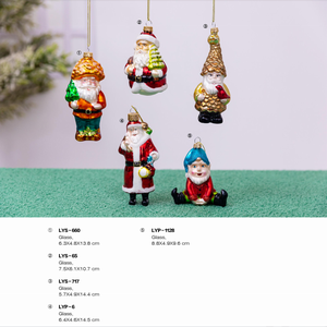 Boule de verre en forme de moins chère pour le décor d'arbre de Noël Ornement délicat de <span class=keywords><strong>Santaclaus</strong></span> Boule de Noël personnalisée Ornements en verre irréguliers - Product Image 5