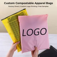 Sac à fermeture éclair rose givré épaissi personnalisé en gros sac zip-lock étanche PE sac de rangement de vêtements de voyage pour sous-vêtements chaussettes
