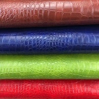 Tissu en cuir artificiel PVC gaufré à motif crocodile, imperméable et élastique, pour sacs à main, meubles et canapés