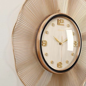 Sunburst Wall Clock 6716A6716B6716F Battery Powered Silent Home Decoration Modern Living Room Clock Single Face 10mm Thickness - Product Image 3