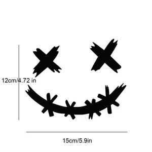 Demone sorridente viso decalcomania casco <span class=keywords><strong>moto</strong></span> impermeabile Laser riflettente adesivo Auto decorazione carrozzeria - Product Image 3
