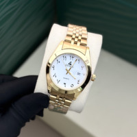 Montre automatique à lunette cannelée, bracelet style Jubilé, verre saphir, fenêtre de date, acier inoxydable, montre pour homme