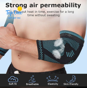 La mejor calidad de punto transpirable bádminton codo manga Brace entrenamiento ejercicio soporte para aliviar el dolor - Product Image 2