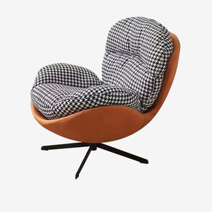 Silla giratoria 360 moderna de cuero sintético con patas de Metal asientos suaves para sala de estar comedor dormitorio hogar Hotel uso - Product Image 4