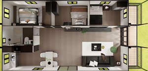 Расширяемый контейнерный дом: современный дизайн, роскошное жилье, полностью меблированный, сборный, с интегрированной спальней, ванной и кухней, для использования в качестве дома или отеля - Product Image 6