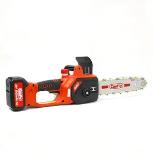 Rechargeable Woodworking Cutting Machines Popular RED Chain Saw With Lithium Battery Brushless Chainsaw Electric