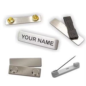 Etiquetas de Identificación Personalizadas con Logotipo de Marca, de Acero Inoxidable, para Empresas, Empleados, Escuelas, Golf, con Adhesivo, Imán y <span class=keywords><strong>Nombre</strong></span> - Product Image 1
