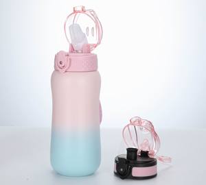 <b>Custom</b> Portable Gradient Color Kids <b>Insulated</b> Double Wall Stainless Steel Carry Hoop Thermal For 304 Stainless Steel - Product Image 2