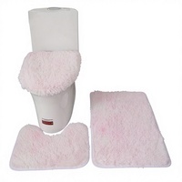Tapis de salle de bain doux à poils longs, antidérapant, tapis moelleux en polyester