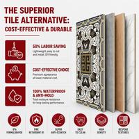 Panneau mural SPC ignifuge imperméable de qualité supérieure avec texture de marbre naturel, noyau rigide, couche anti-UV pour salle de bain