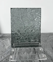Verre décoratif texturé en forme de vague 3D, formé en four, en verre fusionné, pour cloison ou paroi de douche, 5mm-12mm