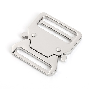 Side Release Buckle 35mm Zinc Alloy Silver Durable For Bags Backpacks Adjustable <b>Webbing</b> Fastening - Product Image 1