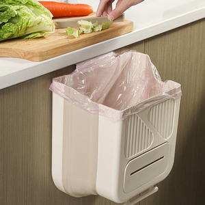 Poubelle à déchets alimentaires pliable et suspendue pour cuisine, en plastique, 7L/10L, modèle FF5079 - Product Image 2