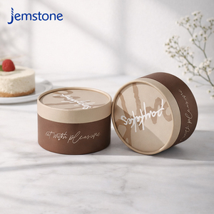 บรรจุภัณฑ์กล่องกระดาษคราฟท์ทรงกระบอกสำหรับขนมอบ เค้ก ของหวาน เกรดอาหาร เป็นมิตรกับสิ่งแวดล้อม หรูหรา แข็งแรง ทนทาน - Product Image 2