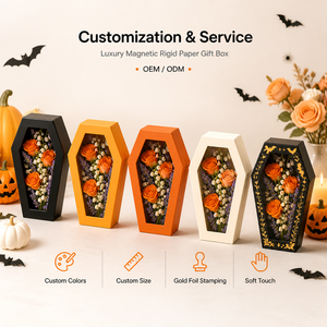 <span class=keywords><strong>Scatola</strong></span> regalo rigida in carta personalizzata per Halloween con chiusura magnetica per dolcetti, cioccolatini e caramelle per feste di Trick or Treat - Product Image 4