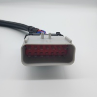 Cable de diagnóstico OBD2 macho RP1226 de 14 pines, arnés de cableado resistente aislado de PVC para máquinas de vehículos, aplicaciones electrónicas