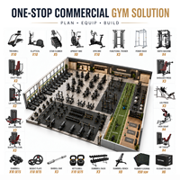 Équipement de salle de sport commercial TOPTONS, ensemble complet, solution professionnelle tout-en-un pour les clubs de fitness, pack musculation et cardio