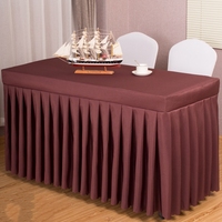 Nappe de Table en dentelle personnalisée, noir, bon marché, pour salle de conférence, hôtel, bureau, exposition, activités, couvre-table rectangulaire