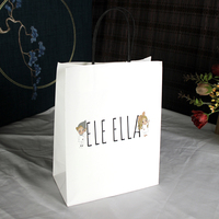 Sacs cadeaux en papier kraft écologiques jetables biodégradables de luxe personnalisés avec poignées torsadées et logo personnalisé pour restaurants et bars