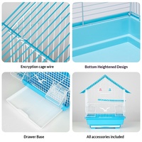 Cage à oiseaux de petite taille Tiger Skin Budgerigar & Munia Pearl Villa, structure en fil métallique, facile à installer, cage d'élevage domestique