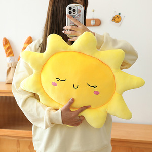 Coussin <span class=keywords><strong>de</strong></span> canapé nuage en peluche jaune, rose et blanc pour enfants, personnalisable en gros, avec doublure en maille, design tendance, poupée <span class=keywords><strong>de</strong></span> sommeil - Product Image 5