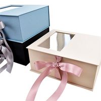 Boîte cadeau de Noël avec couvercle et base en ruban, boîtes rigides avec laminage mat, gaufrage à chaud doré, emballage pliable pour jouet ours