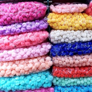 Pompones de Colores Pastel, Poliéster y Nailon de 3 cm, Suministros para Manualidades, Accesorios para el Cabello, Materiales para Hacer Joyería - Product Image 2