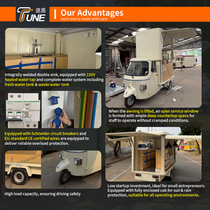 Carretto Alimentare <span class=keywords><strong>Elettrico</strong></span> a Tre Ruote Stile Piaggio per Vendita Bevande, Fornitore all'Ingrosso - Product Image 5