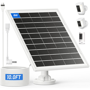 Panneau solaire monocristallin 8W, étanche IP65, module de charge 5V, alimentation extérieure, caméra de sécurité, sonnette vidéo intelligente, CE - Product Image 1