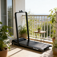 Tapis roulant pliable intelligent avec télécommande, mini entraîneur électrique portable, écran LED, machine de marche, exercice à domicile, moteur 2,0 HP