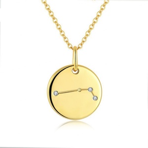 Nouveauté 2024 : Collier Horoscope en Acier Inoxydable Poli Miroir, Anti-ternissement, Plaqué Or, Chaînes Tendance, Vente en Gros - Product Image 2