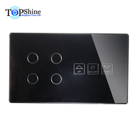 Offre Spéciale Topshine WiFi APP contrôle Double gradateur/ventilateur/rideau/interrupteur de porte de garage fonctionne avec Alex et google Home