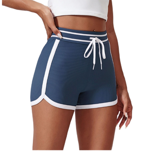 Shorts de sport élégants pour femmes à taille haute et séchage rapide - Leggings de yoga effet ventre plat et rehausseur de fesses couleur chair pour le fitness et la course à pied - Product Image 1